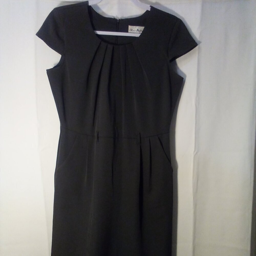 Olivia Matthews Dress Women 8 Cap Sleeve Classic Career Gray